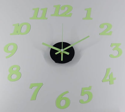 OceeK DIY Wall Clock, Fluorescence Modern Silent Non-Ticking, Battery Operated - Image 7