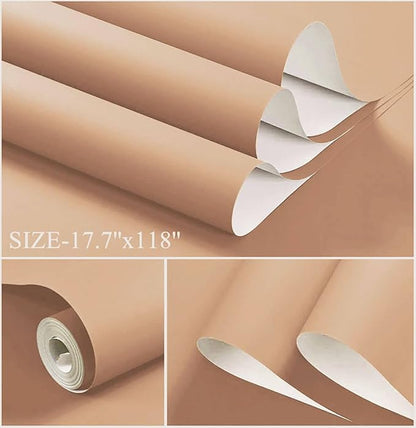 Dimoon 118''x17.7'' Orange Peel and Stick Wallpaper Contact Paper Modern Self - Image 4