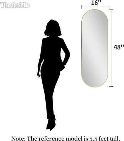 Oval Full Length Mirror, Ultra-Clear Explosion-Proof Dressing Mirror, Simple & - Image 2