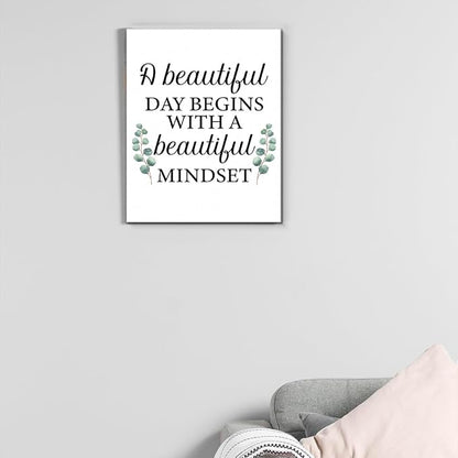 Motivational Eucalyptus Wall Art Decor, Inspirational Green Botanical Pictures - Image 7