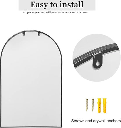 Dewfig Arched Window Wall Mirror, Decorative Mirror, Vanity Mirrors - Image 4