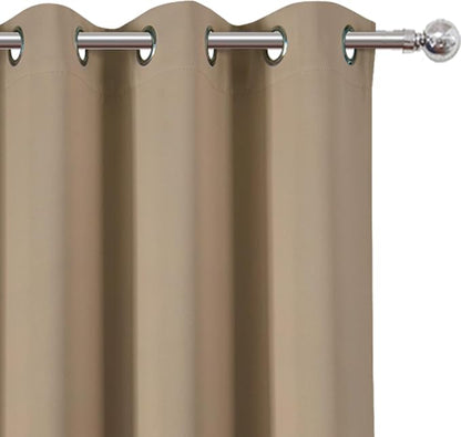 LEMOMO Natural Blackout Curtains/38 x 54 Inch/Set of Two Panels Grommet Living - Image 5