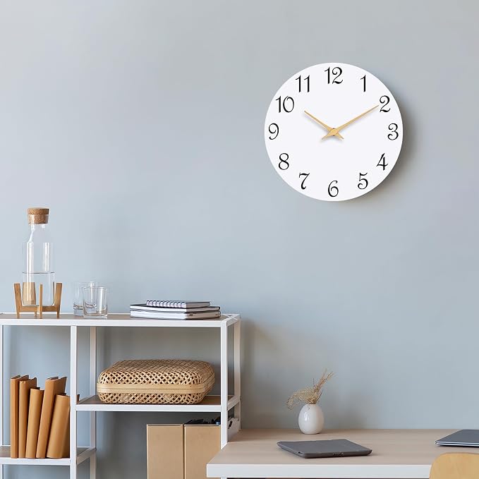 Roymnie Wall Clock, 8 Inch Modern Wall Clocks Battery Operated, Small Silent - Image 6