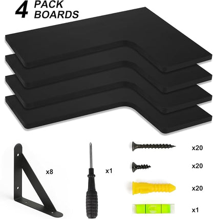 YGEOMER Corner Floating Shelves, Wall Mounted Corner Shelf - Image 7