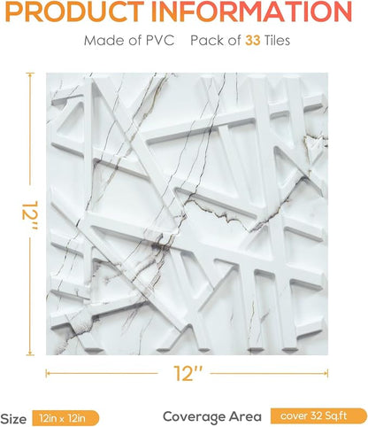 LEVOWAY 33 Pack 3D Wall Panels for Interior Wall Decor, Gaming Room, TV - Image 5