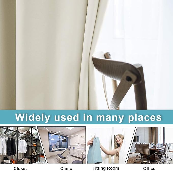RYB HOME Room Divider Curtain, Portable Privacy Curtains Screen Partitions Oder - Image 3