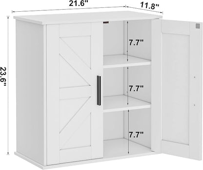 Homleke Bathroom Wall Cabinet, Over Toilet Storage Cabinet - Image 3
