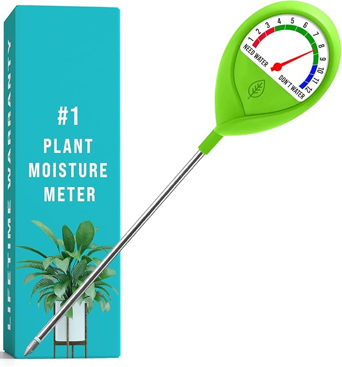 GROWIT Soil Moisture Meter for Plants - Plant Moisture Meter for House Plants - No Batteries Required