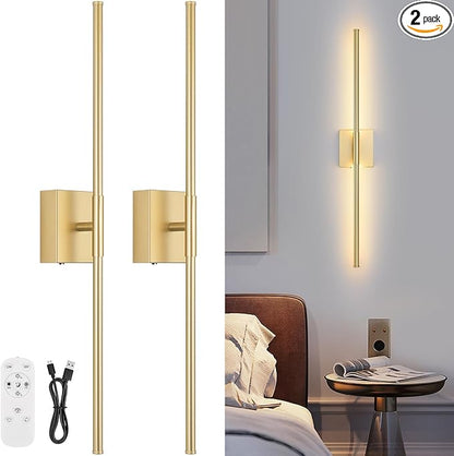 Battery Operated Wall Sconce Set of Two by JZEKVN