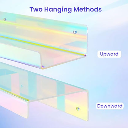 upsimples Acrylic Shelves for Wall Decor, Nail Polish, Wall Organizer for - Image 6