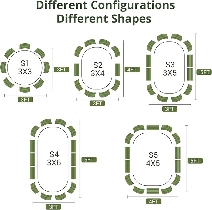 Raised Garden Bed Kit, 6x3x1.5 ft Galvanized Planter Box Outdoor with Safety Edging, Large Metal Raised Beds for Gardening Vegetables Flower Herb (Pearl White)