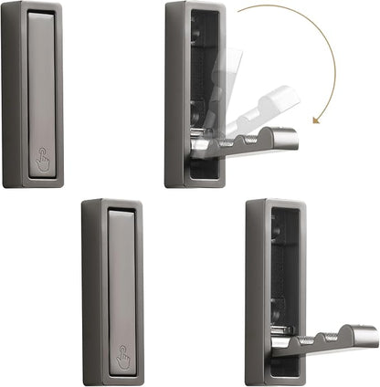 Folding Wall Hook, Heavy Duty Zinc Alloy No Rust Fold Up Hooks - Image 2