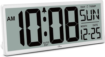 WallarGe 14.5'' Large Digital Wall Clock Battery Operated by WallarGe