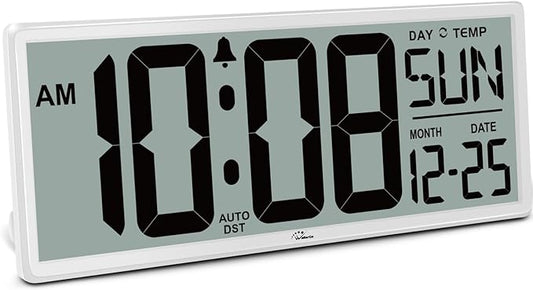 WallarGe 14.5'' Large Digital Wall Clock Battery Operated by WallarGe