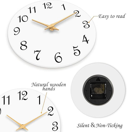 Roymnie Wall Clock, 8 Inch Modern Wall Clocks Battery Operated, Small Silent - Image 4