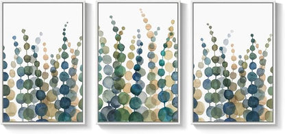 Framed Coastal Wall Art for Living Room, Large Modern Watercolor Botanical - Image 2
