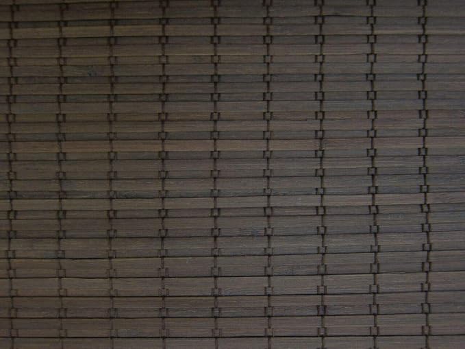 Cordless Woven Wood Roman Shades, 48W x 60H, Eastfield Umber, Sizes 20-72 Wide by FirstRateBlinds