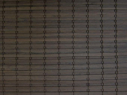 Cordless Woven Wood Roman Shades, 54W x 48H, Eastfield Umber, Sizes 20-72 Wide by FirstRateBlinds