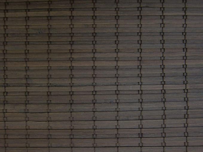 Cordless Woven Wood Roman Shades, 28W x 72H, Eastfield Umber, Sizes 20-72 Wide by FirstRateBlinds