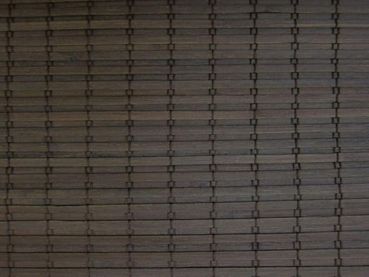 Cordless Woven Wood Roman Shades, 26W x 36H, Eastfield Umber, Sizes 20-72 Wide by FirstRateBlinds