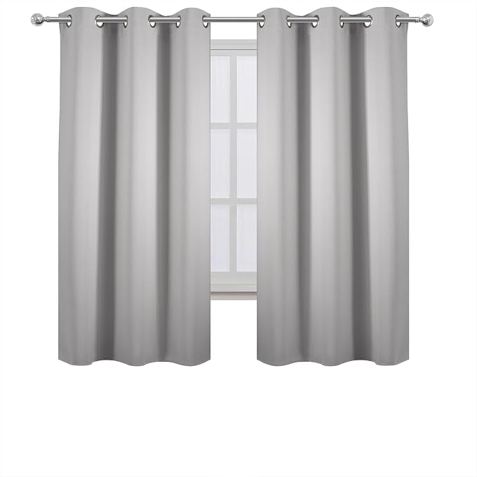 LEMOMO Light Grey Blackout Curtains 38 x 63 Inch Length/Set of 2 Curtain - Image 6