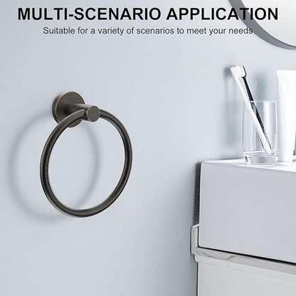 SetSail Towel Holder for Bathroom Wall Screw-in Towel Ring Stainless Steel Hand - Image 7