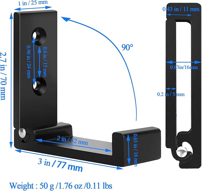 OHIYO Folding Wall Hook 2PCS Folding Coat Hooks - Image 2