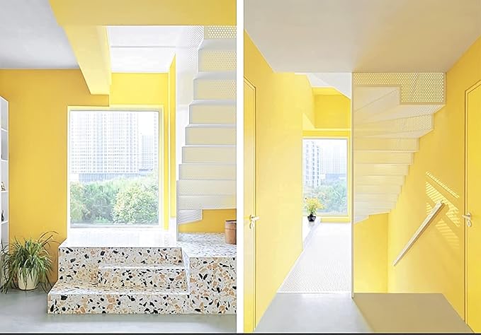Dimoon 78.7''x17.7'' Yellow Peel and Stick Wallpaper Contact Paper Modern Self - Image 2