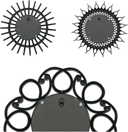 Retro Gold Mirrors for Wall Pack of 3. Round Mirrors. Decorative Mirrors.Small - Image 7