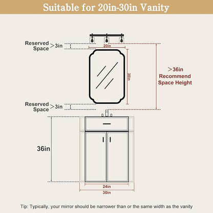 WallBeyond 20" x 30" Rounded Corner Arch Wall Mirror - Image 5