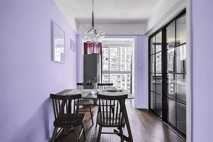 197"x17.7" Purple Peel and Stick Wallpaper Solid Color Wall Paper Contact Paper - Image 2