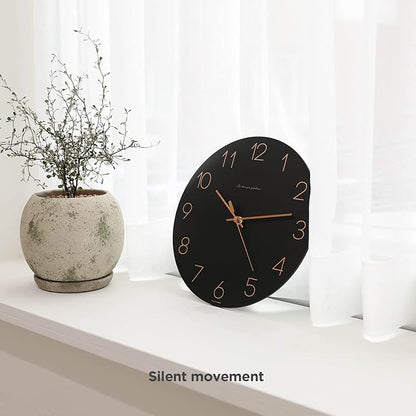mooas Flatwood Black Wall Clock - Image 7