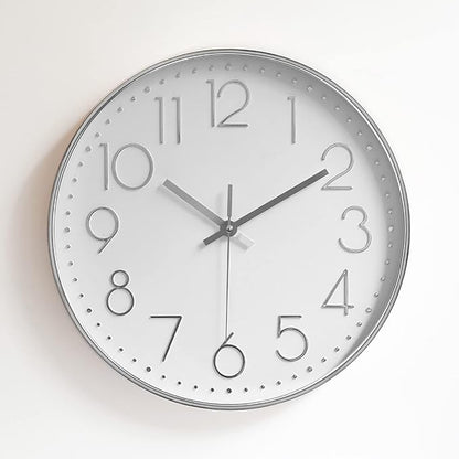 Tosnail 12 Inches Round Silent Non Ticking Quartz Wall Clock - Image 9