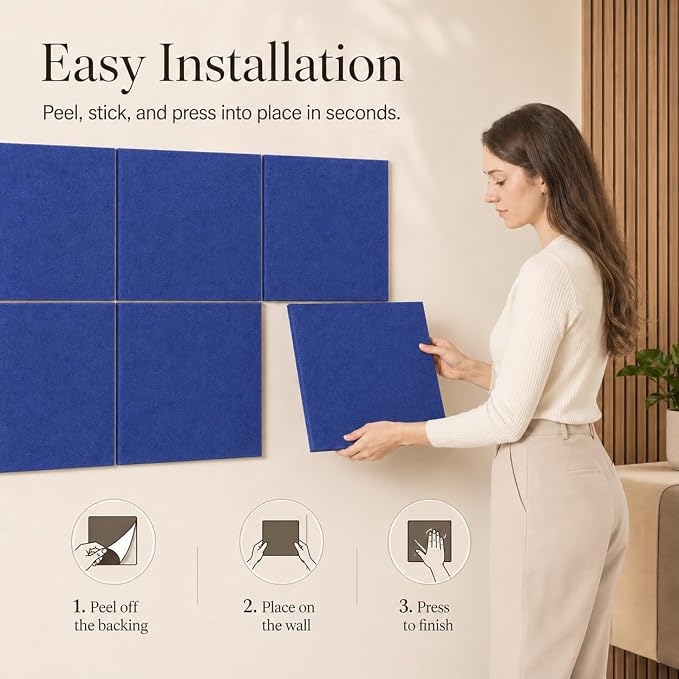 Large Cork Boards for Walls – 48" x 36" Self Adhesive Felt Wall Tiles - Image 4