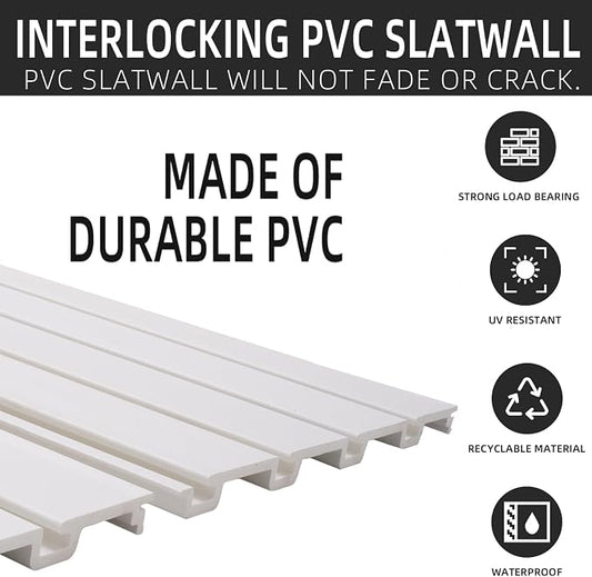 FRAYSCENT Slat Wall Paneling Garage Slat Wall Storage Systems Slatwall Panels - Image 2