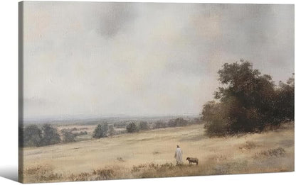 Jesus and Lamb the Lord is My Shepherd Wall Art Jesus Christian Poster 16X24 by rumlud