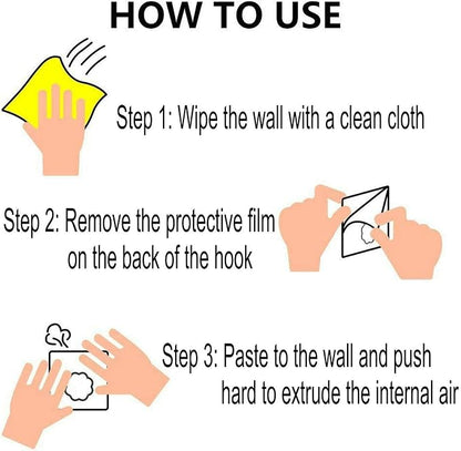 Jwxstore 24 Pack Self Adhesive Hooks Heavy Duty - 33lb Max - Image 7