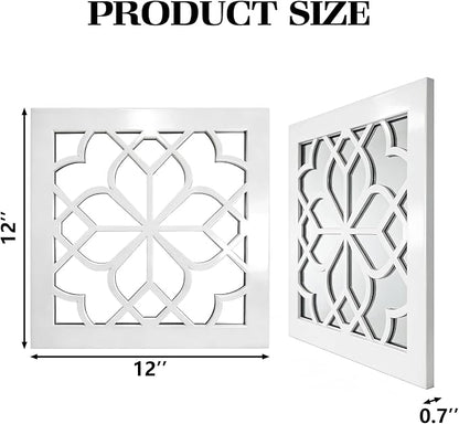 Set of 2 Boho Square Wall Mirrors - Image 2