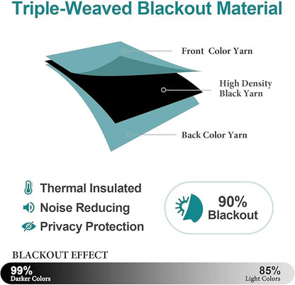 ChrisDowa Blackout Curtains 120 Inches Long - Image 5