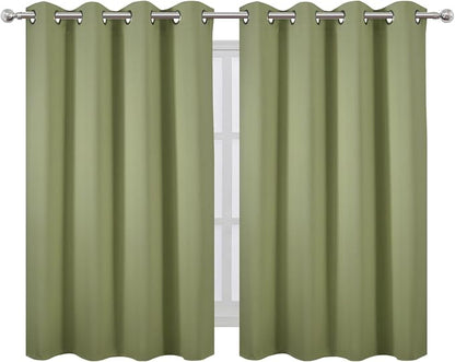 LEMOMO Sage Green Thermal Blackout Curtains/52 x 45 Inch/Set of 2 Panels Room - Image 2