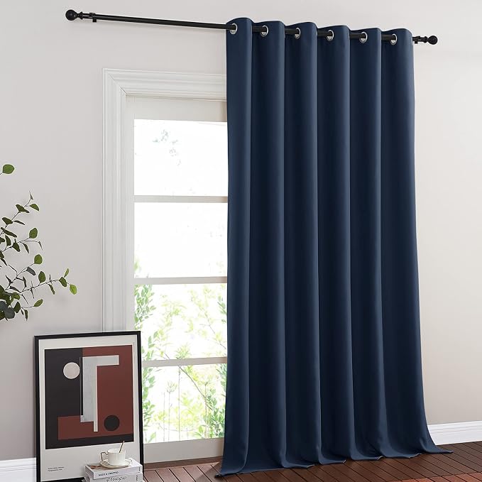 NICETOWN Blackout Navy Blue Curtain 102 inches Long, Grommet Thermal Insulated - Image 2