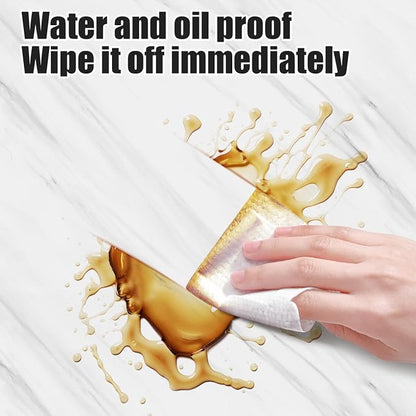 Chejiaye 10pcs Marble Peel and Stick Backsplash Waterproof Washroom Wall Panels - Image 8