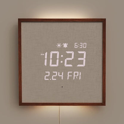 mooas Wooden Frame LED Silent Wall Clock by mooas