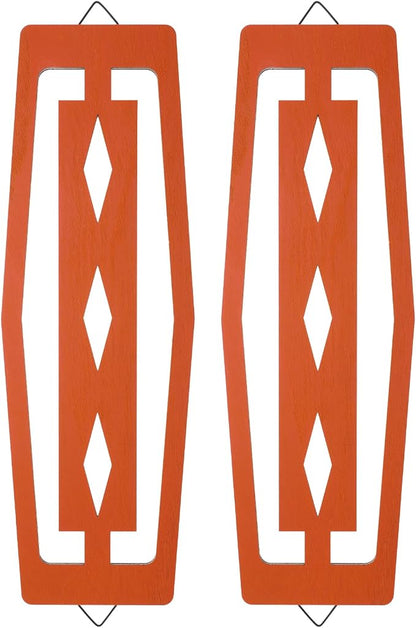 CroBlissful 2 Pcs Modern Mid Century Wall Art Wood Mid Century Elegance Decor by CroBlissful