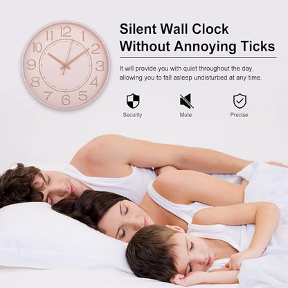 HZDHCLH 10 inch Small Wall Clocks Battery Operated, Silent No Ticking Clock - Image 6