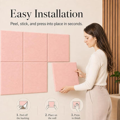 Large Cork Boards for Walls – 48" x 36" Self Adhesive Felt Wall Tiles - Image 4