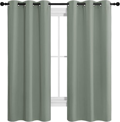 NICETOWN Greyish Green Room Darkening Curtains - Image 2