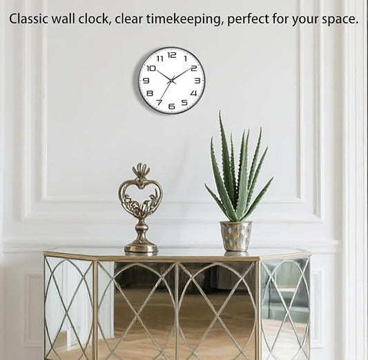 8 Inch Modern Wall Clocks Battery Operated - Image 2
