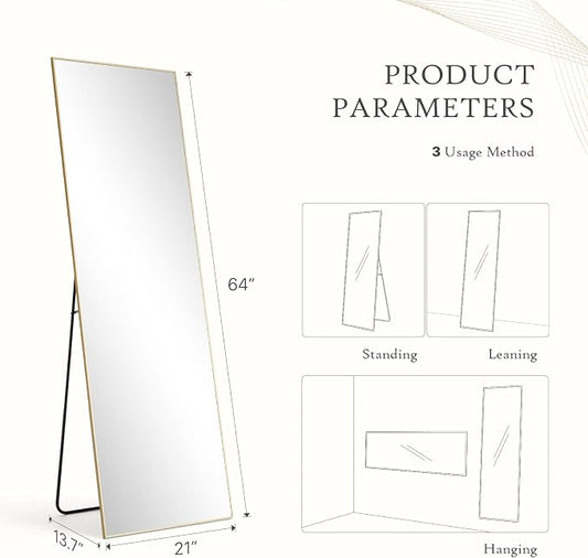 Mirror Full Length, Upgraded Body Wall Mirrors - Image 2