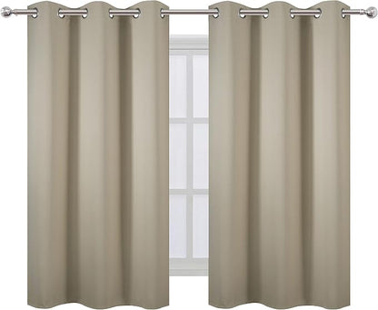 LEMOMO Beige Thermal Blackout Curtains/38 x 54 Inch/Set of 2 Panels Room - Image 2